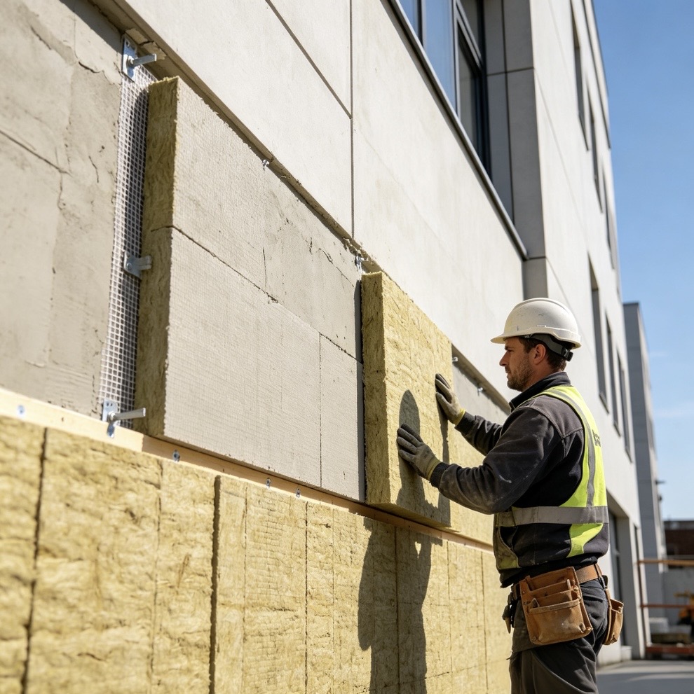 rock-wool-insulation-board-installation-on-building-exterior-wall