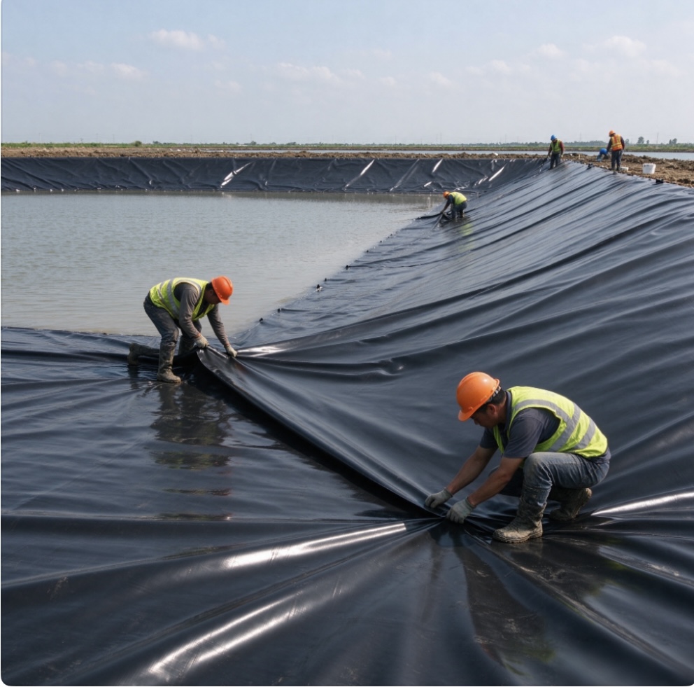 hdpe-geomembrane-laying-construction-for-fish-shrimp-pond-aquaculture-project
