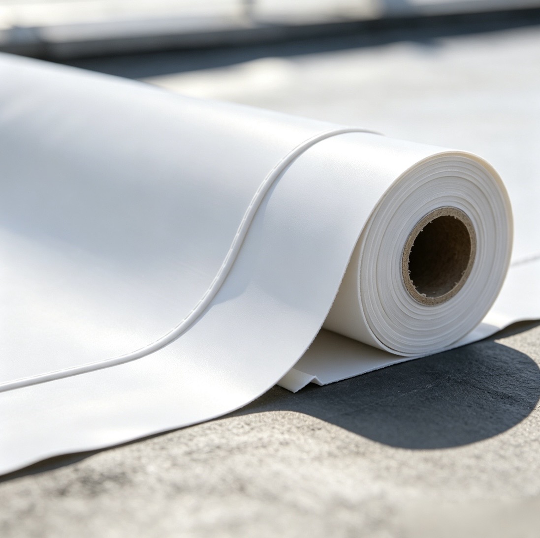 homogeneous-white-pvc-membrane-roll-close-up-material-surface