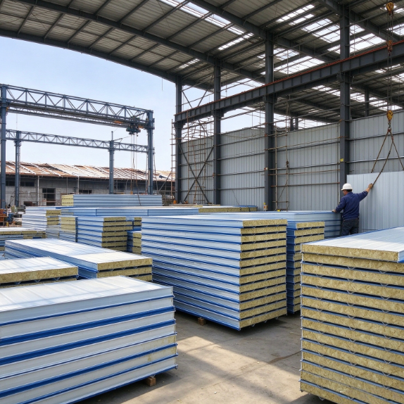 Acoustic Rock Wool Sandwich Panel