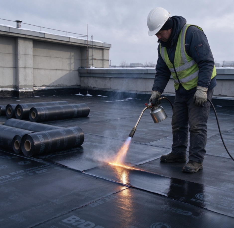 cold-weather-sbs-bitumen-waterproof-membrane-roof-installation-low-temperature
